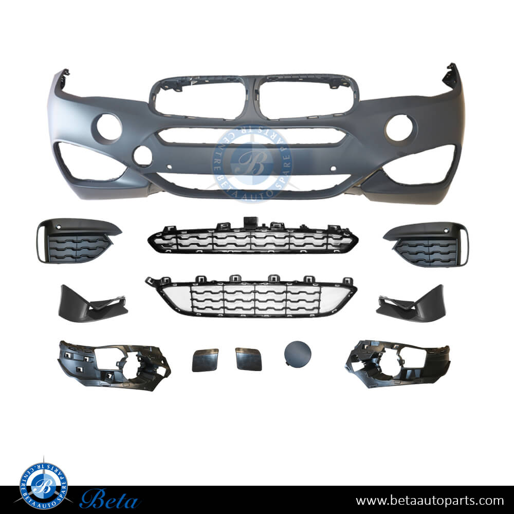 BMW X6 F16 (2015-2019), Front Bumper M-Tek with Park Assist and Washer, China BMW X6 F16 (2015-2019), Front Bumper M-Tek with Park Assist and Washer, China